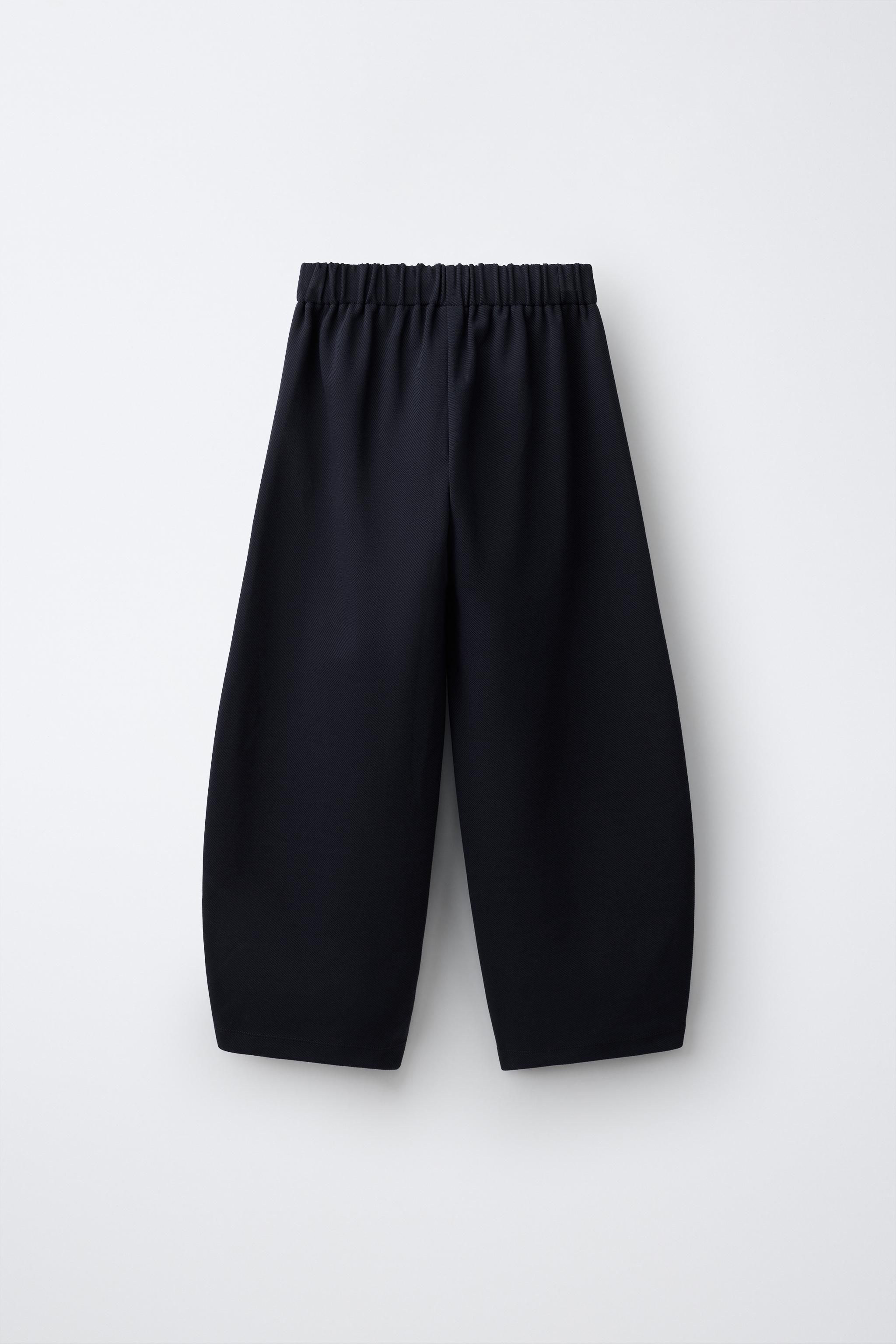 TEXTURED BARREL PANTS